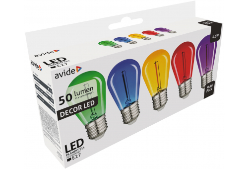 Decor LED Filament bulb  E27 (Green/Blue/Yellow/Red/Purple)