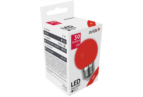 Decor LED bulbs G45 1W E27 Red