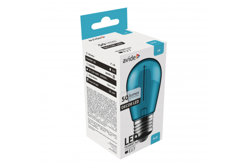 Dekor LED Filament zdroj svetla 1W E27 modrá