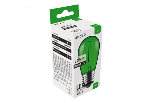 Dekor LED Filament zdroj svetla 1W E27 Zelená