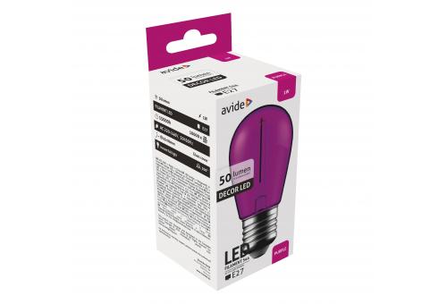 Dekor LED Filament zdroj svetla 1W E27 Fialová