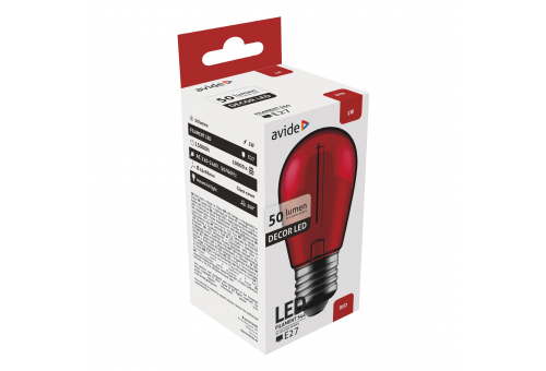 Dekor LED Filament zdroj svetla 1W E27 červená