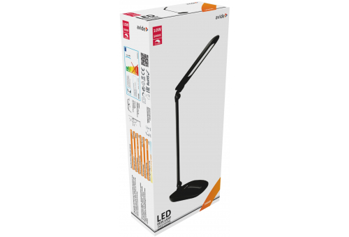 LED Desk Lamp Foldable Touch Dimmer Black 10W