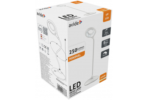 LED Stolová lampa Minimal Biela 4W