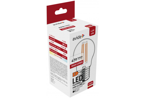 LED Filament Mini Globo 4.5W E27 WW