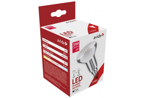 Bec LED Filament R50 4W E14 160° WW Avide
