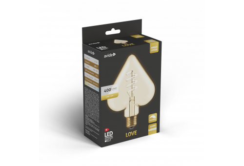 LED Jumbo Filament Love Amber 4.9W E27 2200K Fényerőszabályzós