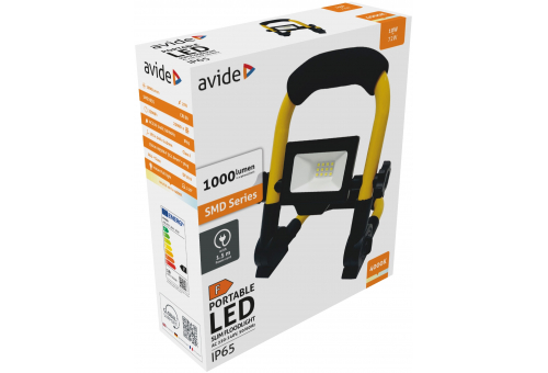 Avide LED Flood Light Slim SMD 10W with Stand 1.5m NW 4000K