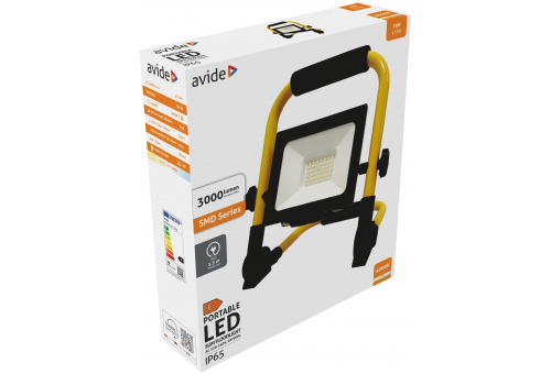 Avide LED Flood Light Slim SMD 30W with Stand 1.5m NW 4000K