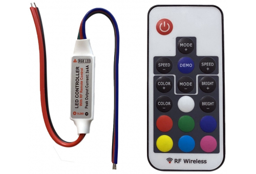 LED Strip 12V 144W RGB 17 keys RF Remote and Controller