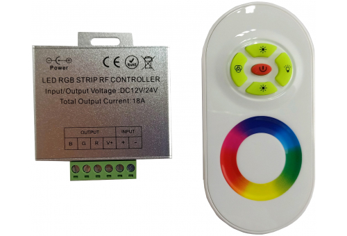 LED Strip 12V 216W RGB 5 Keys RF Touch Remote and Controller