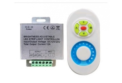 Fita LED 12V 144W Controlo da intensidade de luz 5 Com botão RF Telecomando e controlo