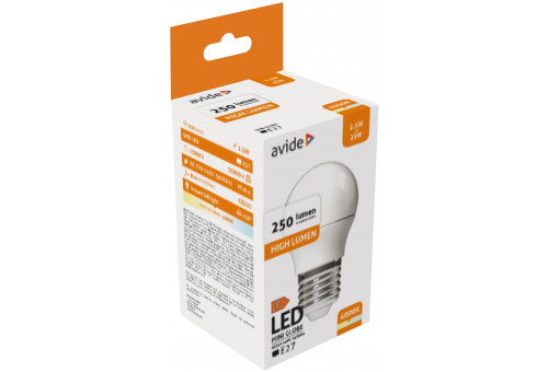 Bec LED Mini Globe G45 2.5W E27 NW Avide