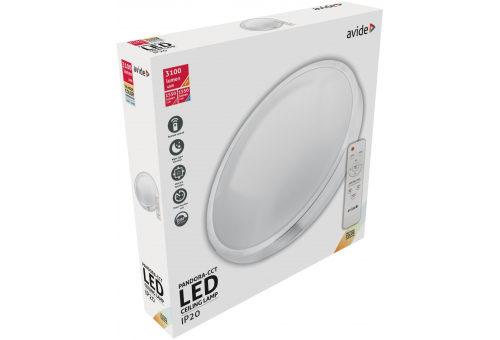 LED Ceiling Lamp Oyster Pandora-CCT (ALU) 48W (24+24) with remote