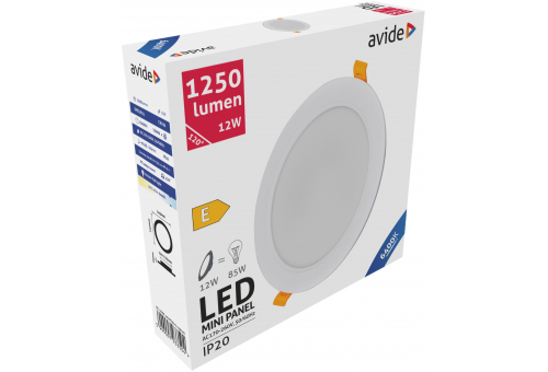 Plafonieră LED încorporabilă 12W CW Rotundă Plastic Avide