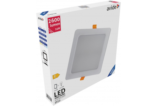 LED Luz de teto encastrável quadrada Plástico 24W CW
