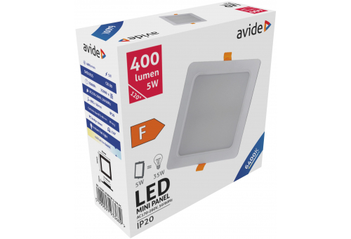 LED Beépíthető Négyzetes Mennyezeti Lámpa Műanyag 5W CW