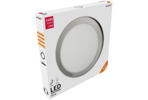 LED Ceiling Lamp Surface Mounted Round ALU Satin Nickel 18W NW