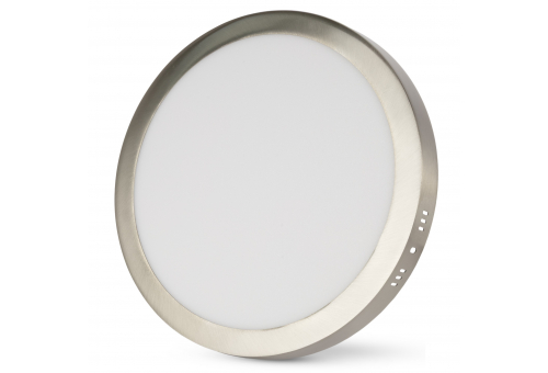 LED Ceiling Lamp Surface Mounted Round ALU Satin Nickel 24W NW