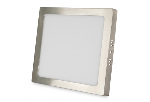 LED Pode ser montado na parede Quadrado Luz de teto Alu Cetim Níquel 18W NW