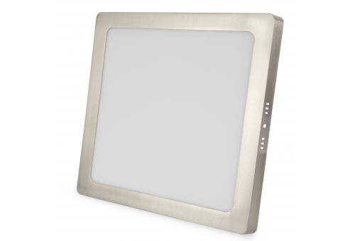 LED Pode ser montado na parede Quadrado Luz de teto Alu Cetim Níquel 24W NW
