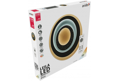 Dizajnová stropná lampa Leila 80W(40+40) S RF diaľkovým ovládačom