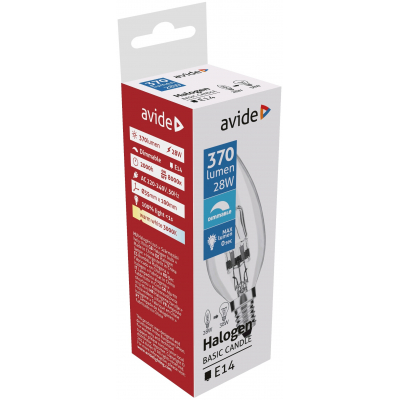Halogén Candle 28W E14 2000h Halogén Candle 28W E14 2000h