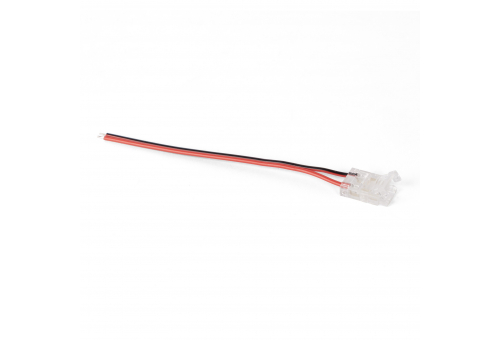 LED szalag kiegészítő - Csatos forrasztásmentes csatlakozó 10 cm-es kábellel, PCB - PCB, alkalmas 10mm CLED és 5050 szalaghoz 60led-ig, és 2835 szalaghoz 240led-ig - egyszínű (10 darabos csomag)