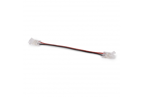 LED szalag kiegészítő -Csatos forrasztásmentes toldó csatlakozó, 10 cm-es kábellel, PCB - PCB, alkalmas 8mm CLED és 2835 szalaghoz 60led-ig - egyszínű (10 darabos csomag)