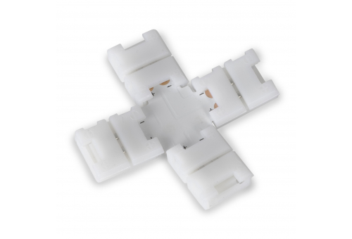 LED szalag kiegészítő - Csatos forrasztásmentes X csatlakozó, alkalmas SMD 2835/3528 szalaghoz, 8MM - egyszínű (10 darabos csomag)