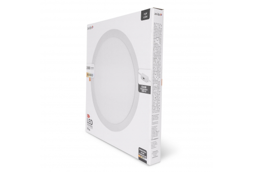 Avide LED Ceiling Lamp Recessed Panel Round ALU 24W CCT IP44/IP44