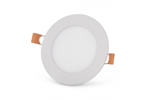 LED Beépíthető Kerek Mennyezeti Lámpa 6W, CCT kapcsolóval, ALU, IP44 Front