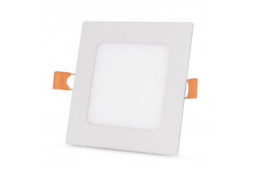 LED Beépíthető Négyzetes Mennyezeti Lámpa 6W, CCT kapcsolóval, ALU, IP44 Front