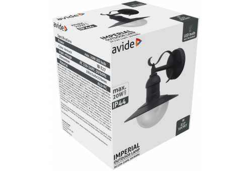 Avide Outdoor Wall Lamp Imperial 1xE27 IP44 Antracit