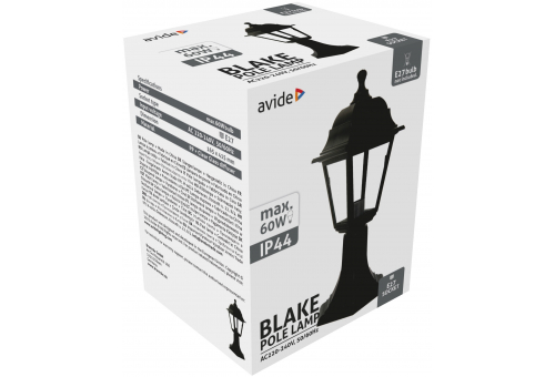 Exteriérová stojacia lampa Blake 1xE27 41.5cm Čierna IP44