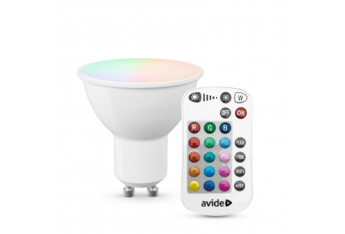 Avide Smart LED GU10 2.9W RGB+W 2700K IR Távirányítóval