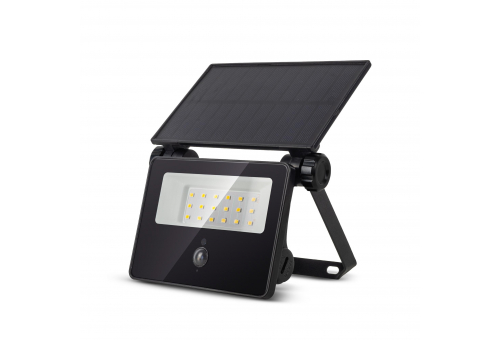 Avide Solar Floodlight 4000K, Replaceable Battery, Compact Solar Panel, 700lm, PIR sensor