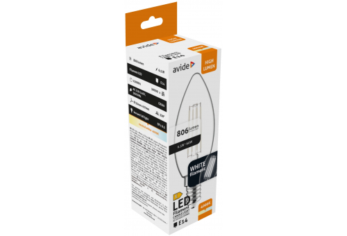 Bec LED Candle White Filament 6.5W E14 NW Avide