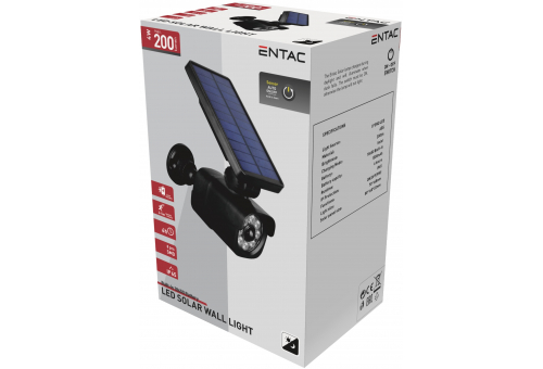 Solar Kunststoff Wandleuchte 4W SMD Fake Cam mit PIR